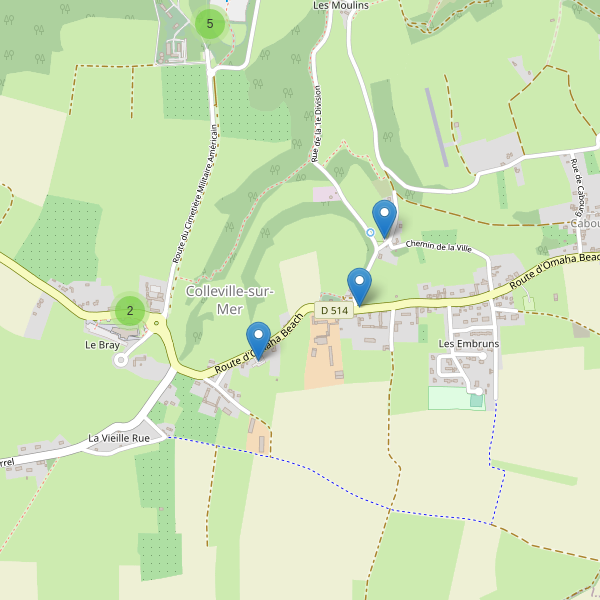 Carte des parkings à Colleville-sur-Mer Thumbnail