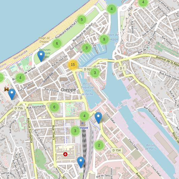 Thumbnail Carte des parkings à Dieppe