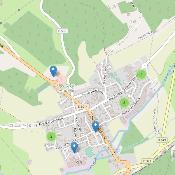 Carte des parkings à Fleury-sur-Andelle Thumbnail