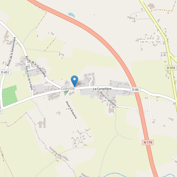 Carte des parkings à Giéville Thumbnail