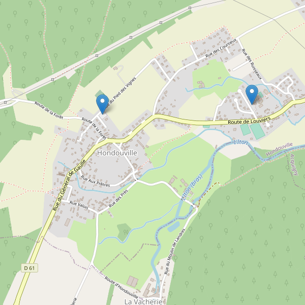 Carte des parkings à Hondouville Thumbnail