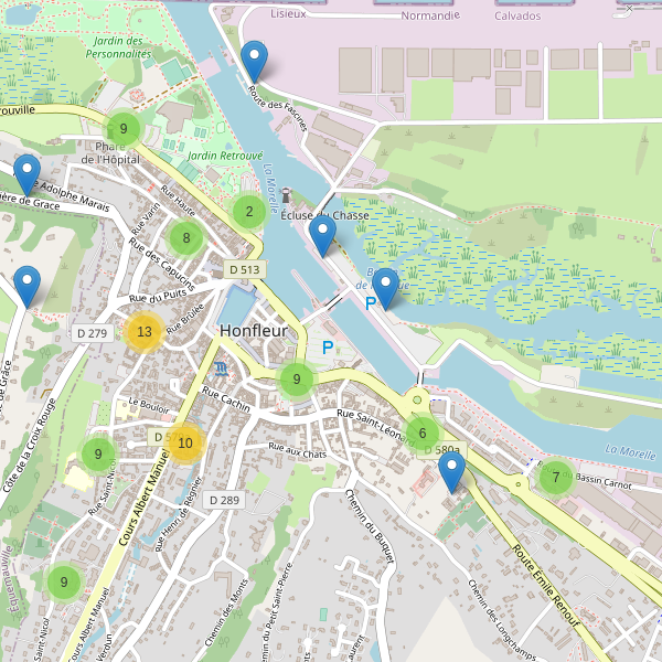 Thumbnail Carte des parkings à Honfleur