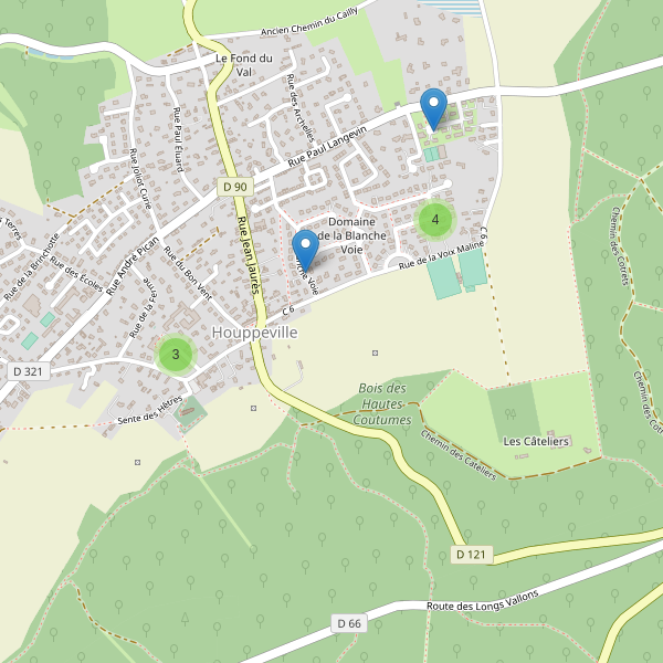 Carte des parkings à Houppeville Thumbnail