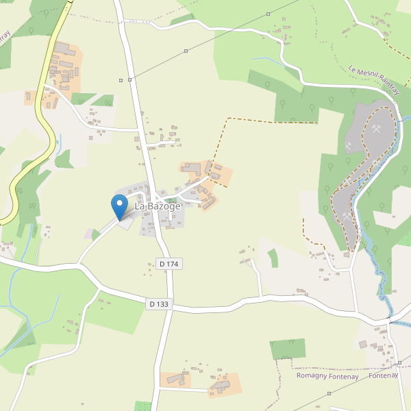 Carte des parkings à La Bazoge (Manche) Thumbnail