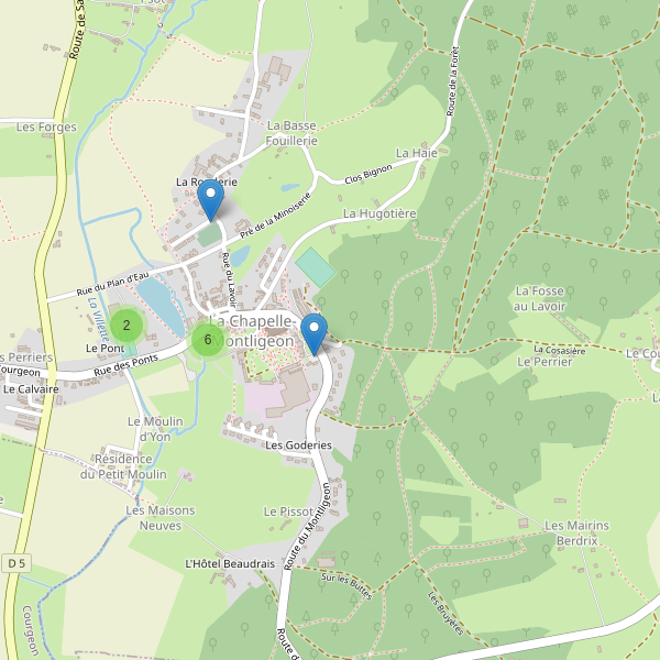 Carte des parkings à La Chapelle-Montligeon Thumbnail