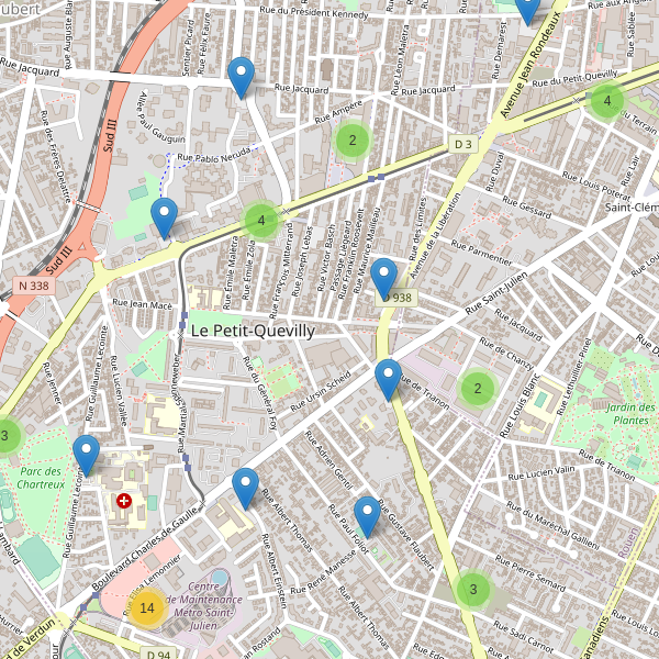 Thumbnail Carte des parkings à Le Petit-Quevilly