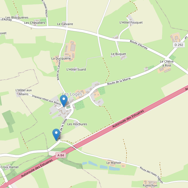 Carte des parkings à Les Loges (Calvados) Thumbnail