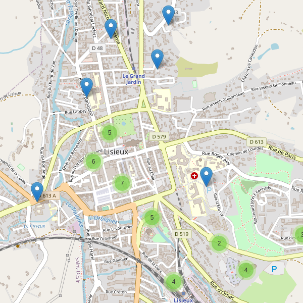 Thumbnail Carte des parkings à Lisieux