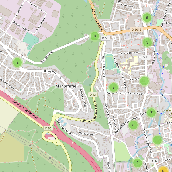 Carte des parkings à Maromme Thumbnail