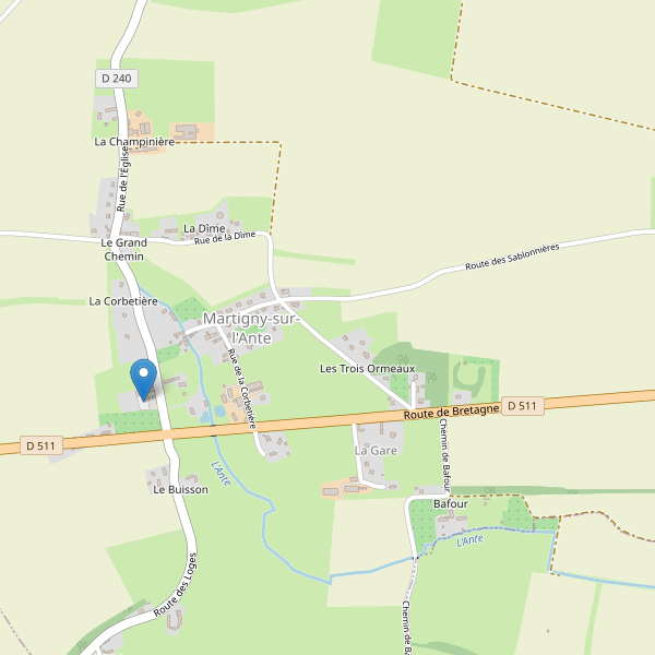 Carte des parkings à Martigny-sur-l'Ante Thumbnail