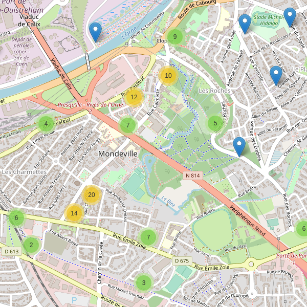 Carte des parkings à Mondeville (Calvados) Thumbnail