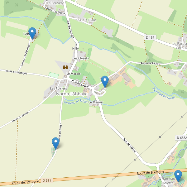 Carte des parkings à Noron-l'Abbaye Thumbnail