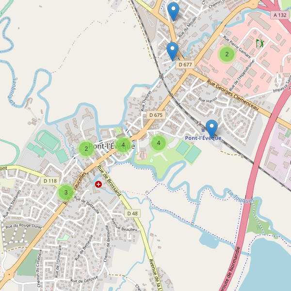 Carte des parkings à Pont-l'Évêque (Calvados) Thumbnail