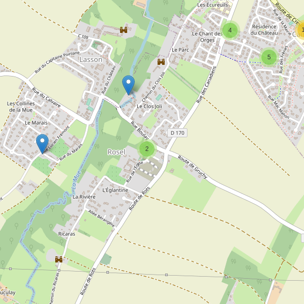 Carte des parkings à Rosel Thumbnail