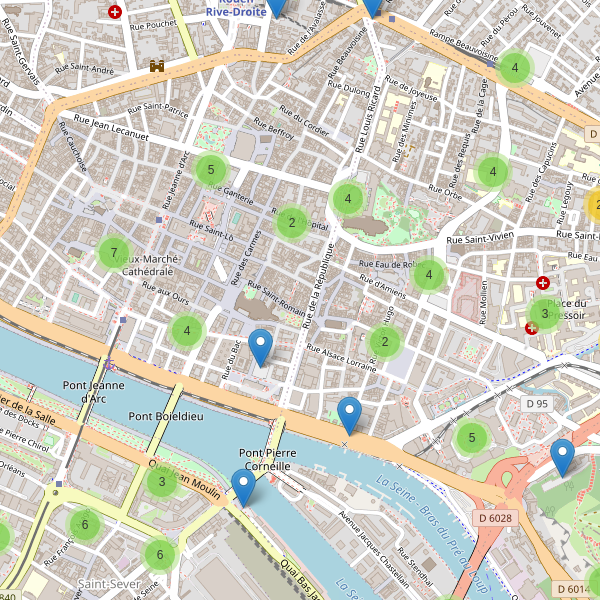 Thumbnail Carte des parkings à Rouen