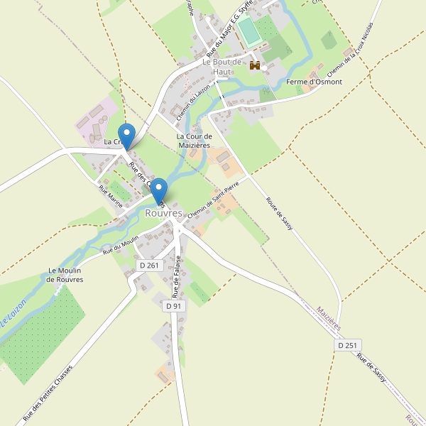 Carte des parkings à Rouvres (Calvados) Thumbnail