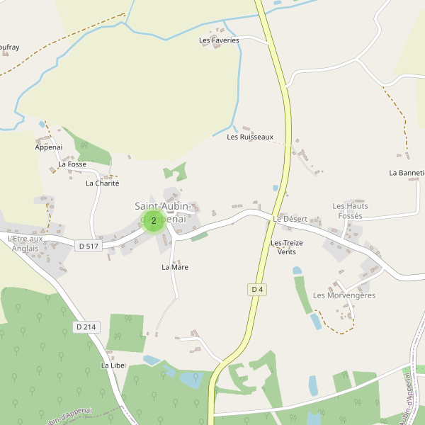 Carte des parkings à Saint-Aubin-d'Appenai Thumbnail