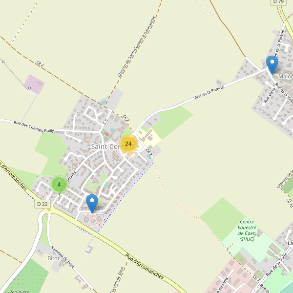 Carte des parkings à Saint-Contest Thumbnail