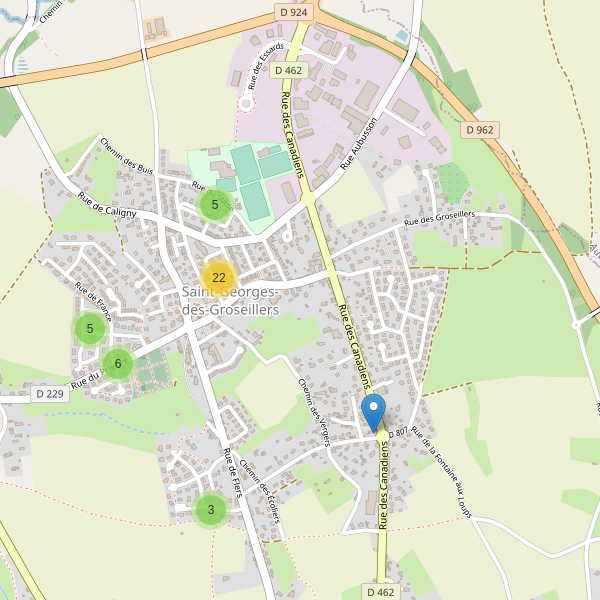 Carte des parkings à Saint-Georges-des-Groseillers Thumbnail