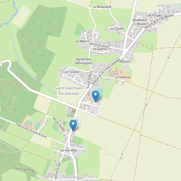 Carte des parkings à Saint-Germain-le-Vasson Thumbnail