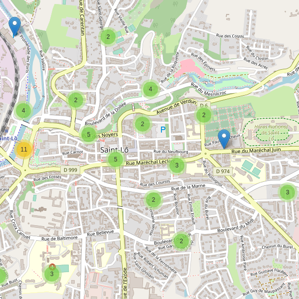 Thumbnail Carte des parkings à Saint-Lô