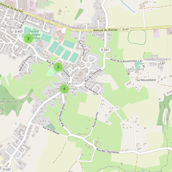 Carte des parkings à Saint-Martin-des-Champs (Manche) Thumbnail