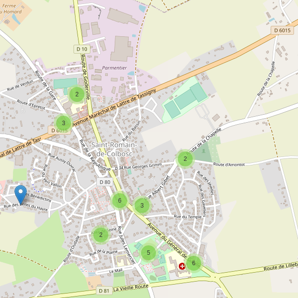 Carte des parkings à Saint-Romain-de-Colbosc Thumbnail