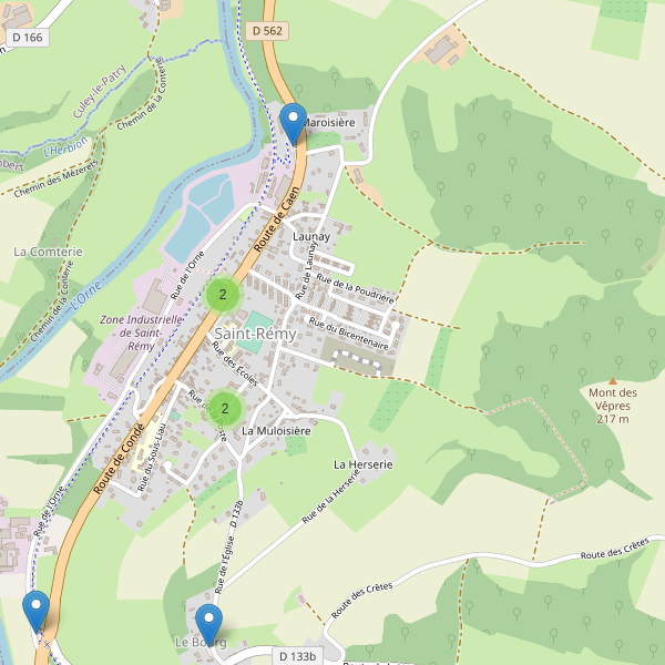 Carte des parkings à Saint-Rémy (Calvados) Thumbnail