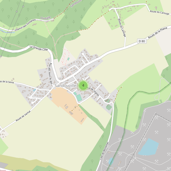 Carte des parkings à Sandouville Thumbnail