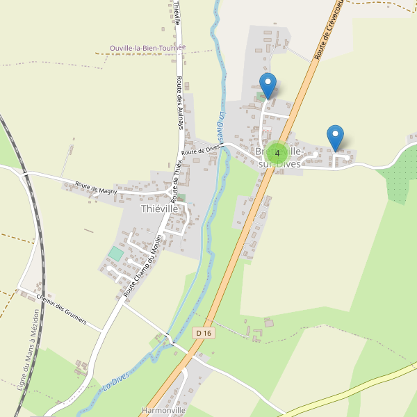 Carte des parkings à Thiéville Thumbnail