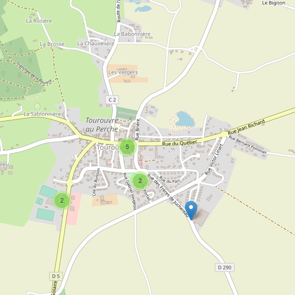 Carte des parkings à Tourouvre Thumbnail