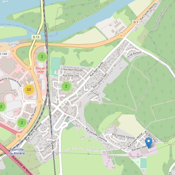 Carte des parkings à Tourville-la-Rivière Thumbnail