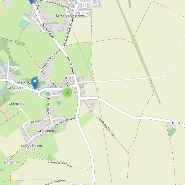 Carte des parkings à Urville (Calvados) Thumbnail