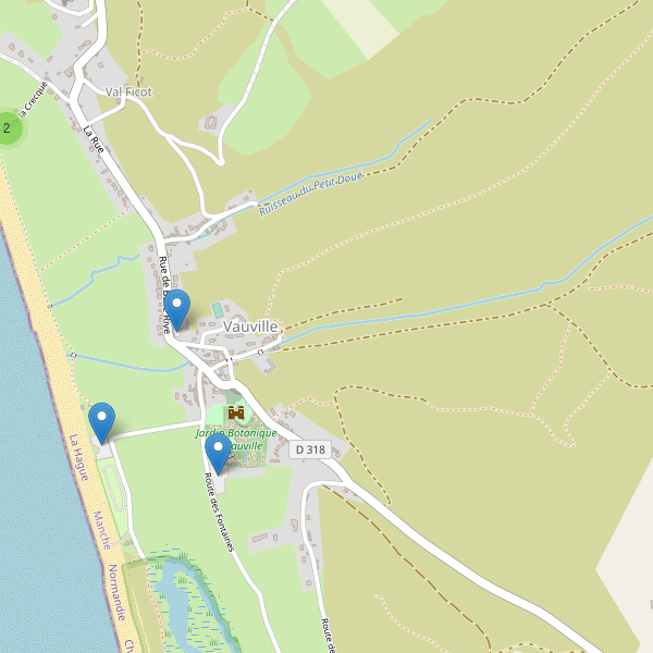 Carte des parkings à Vauville (Manche) Thumbnail