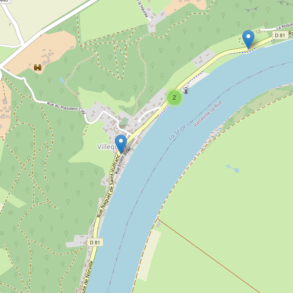 Carte des parkings à Villequier Thumbnail