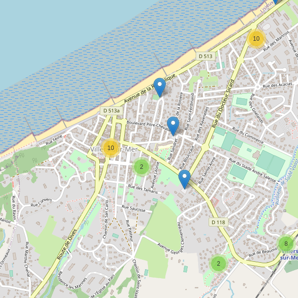 Carte des parkings à Villers-sur-Mer Thumbnail