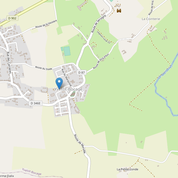 Carte des parkings à Yvetot-Bocage Thumbnail