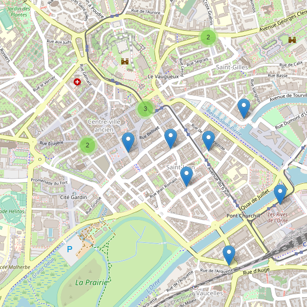 Carte des pharmacies à Caen Thumbnail