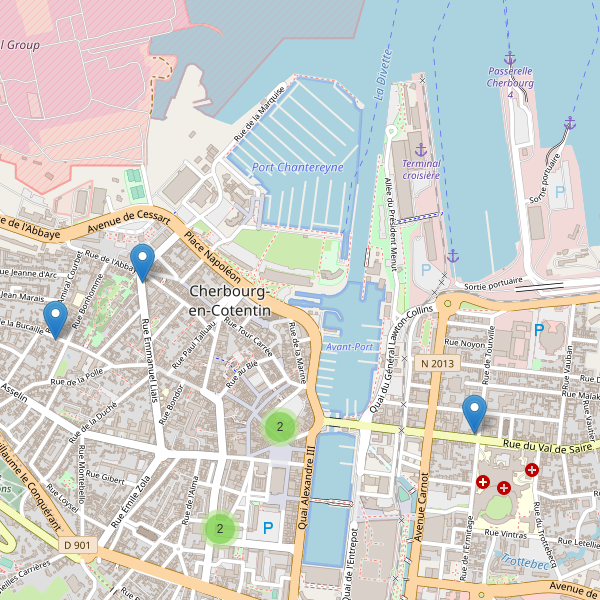 Carte des pharmacies à Cherbourg-en-Cotentin Thumbnail