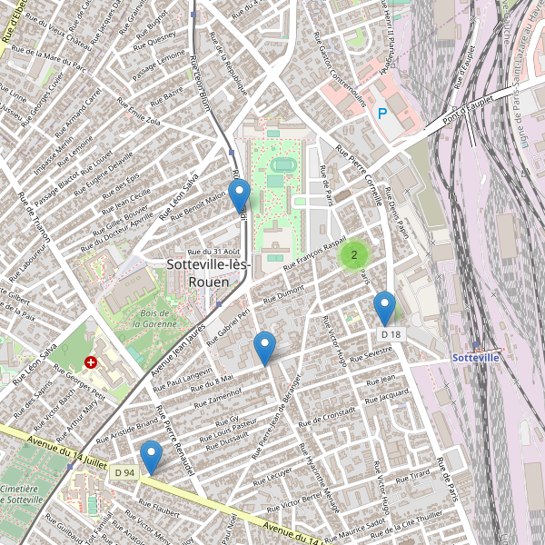 Carte des pharmacies à Sotteville-lès-Rouen Thumbnail