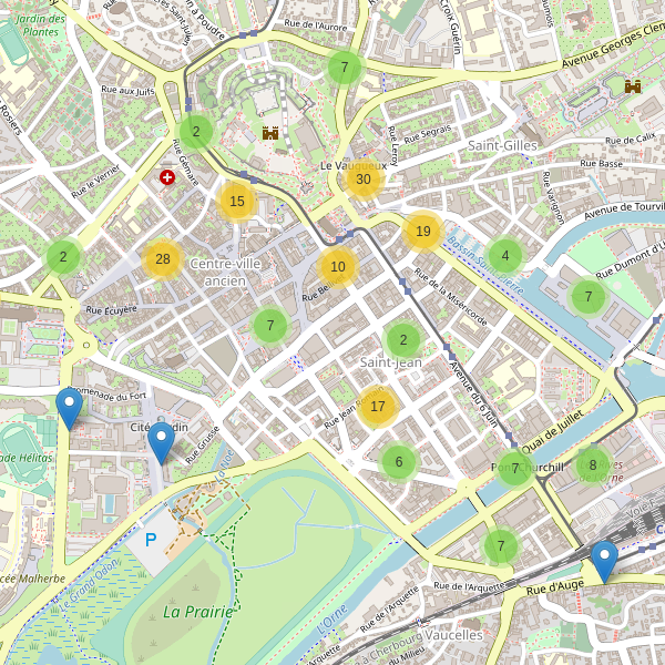 Thumbnail Carte des restaurants à Caen