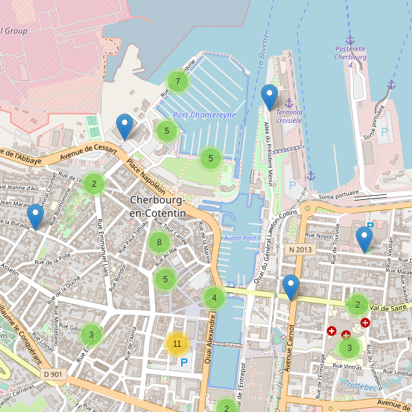 Carte des stationnement-velos à Cherbourg-en-Cotentin Thumbnail