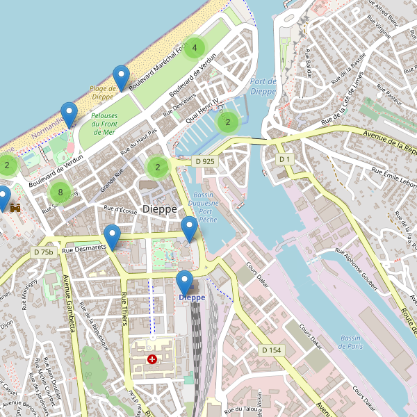 Carte des stationnement-velos à Dieppe Thumbnail