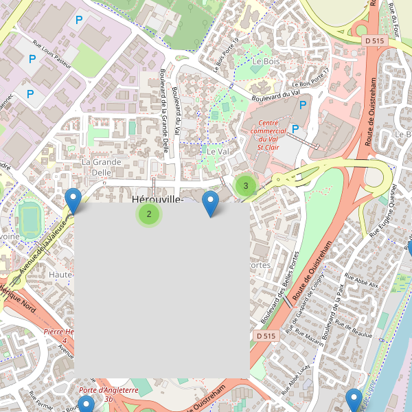 Carte des stationnement-velos à Hérouville-Saint-Clair Thumbnail