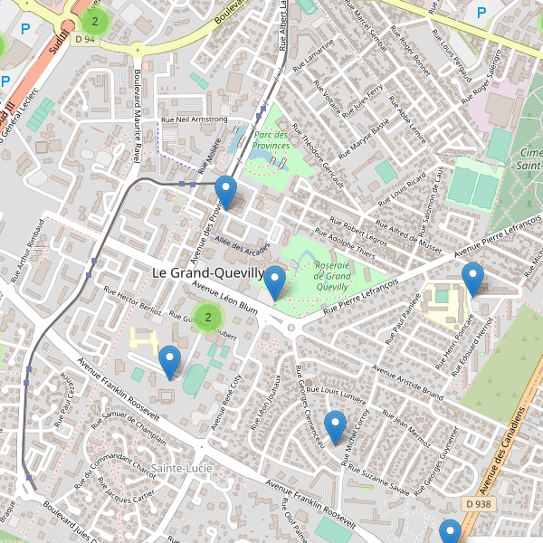 Carte des stationnement-velos à Le Grand-Quevilly Thumbnail