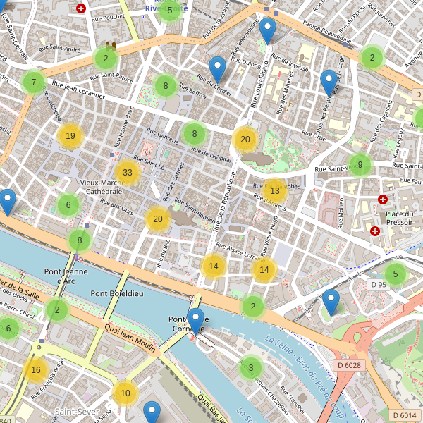 Carte des stationnement-velos à Rouen Thumbnail