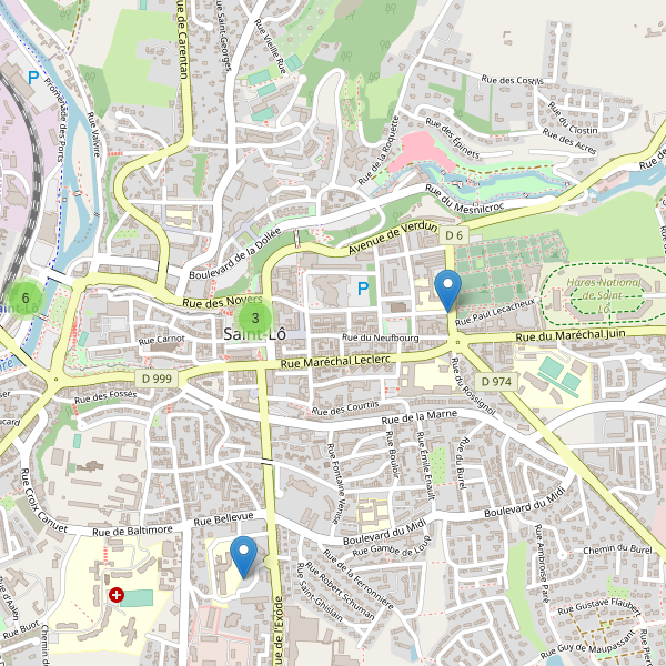 Carte des stationnement-velos à Saint-Lô Thumbnail