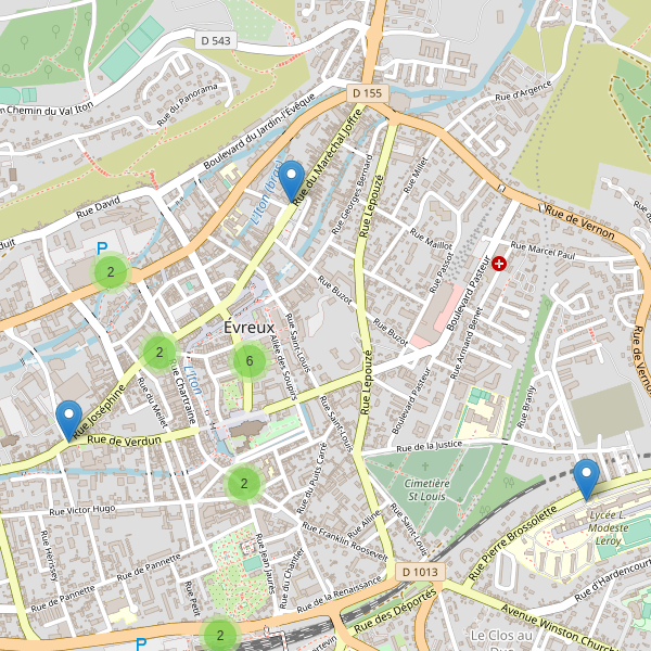 Carte des stationnement-velos à Évreux Thumbnail