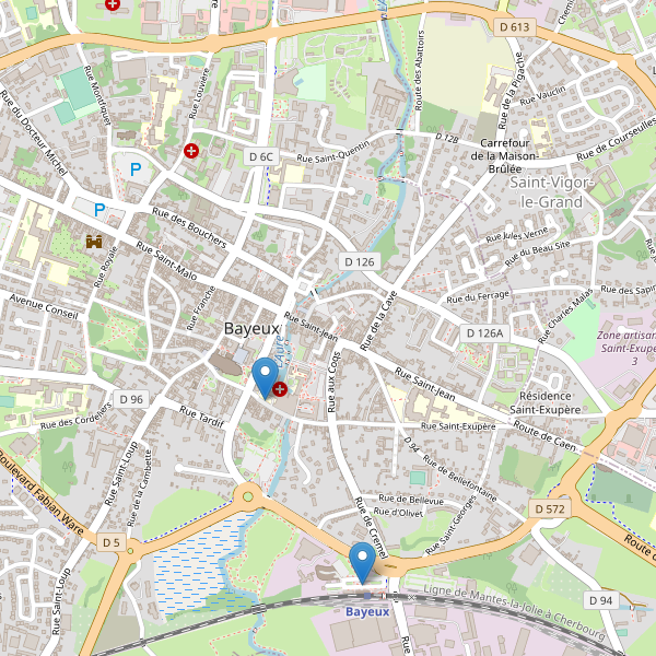Carte des taxi à Bayeux Thumbnail