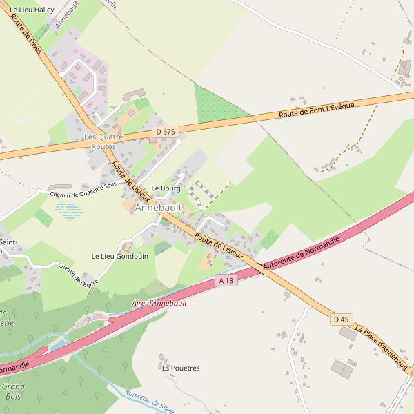 Carte des bedandbreakfast à Annebault (Calvados) Thumbnail